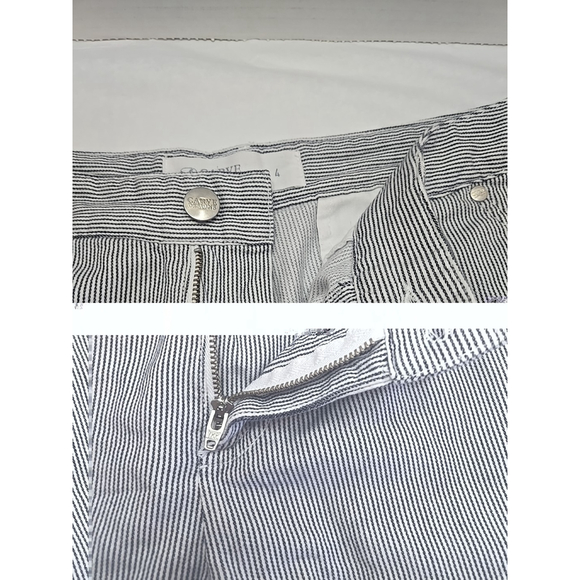 Carve Designs Seersucker Stripe Shorts Blue White Mid Rise Summer 4 - Picture 7 of 10